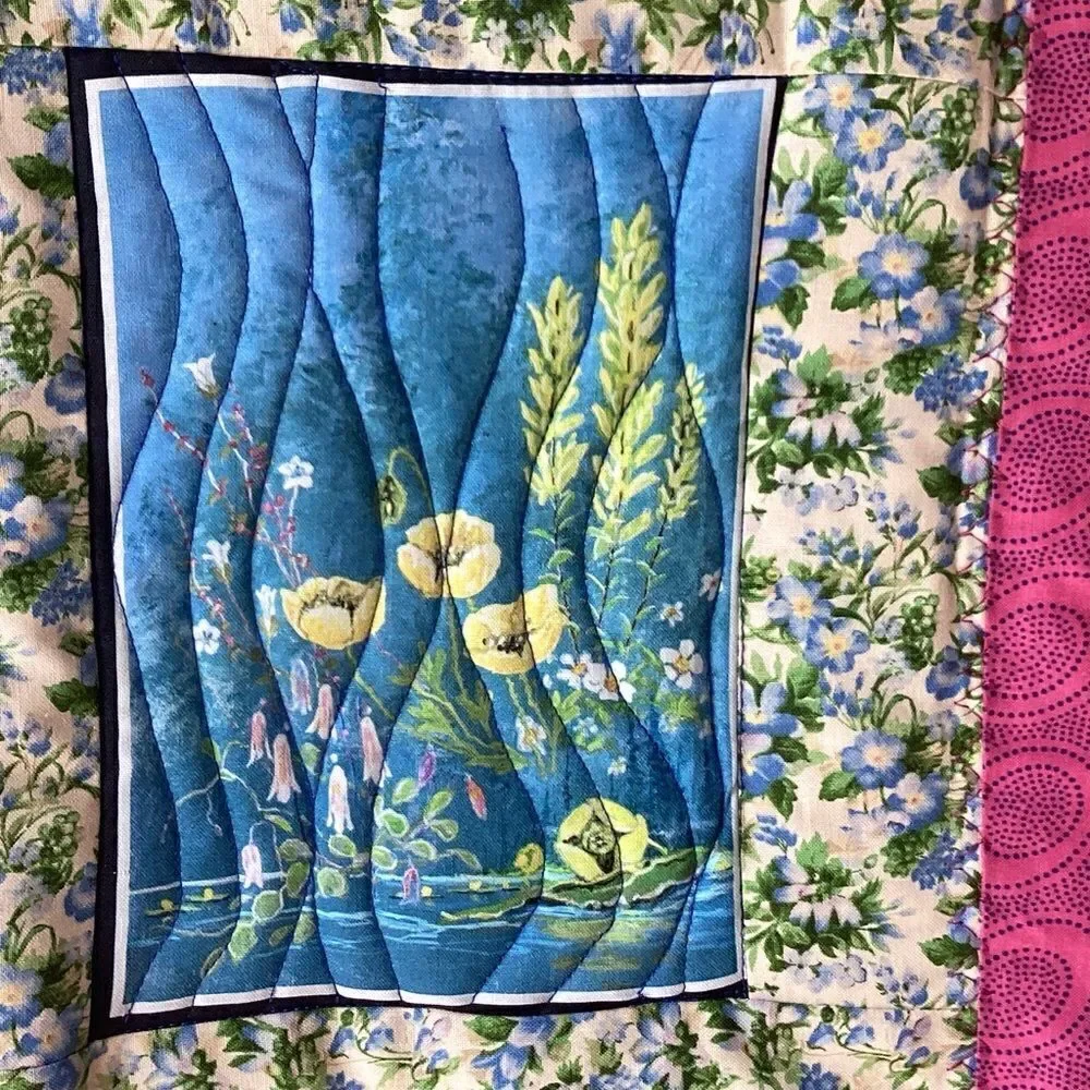 NWT Hand Crafted Alaskan Wildflowers Wall Hanging or Runner